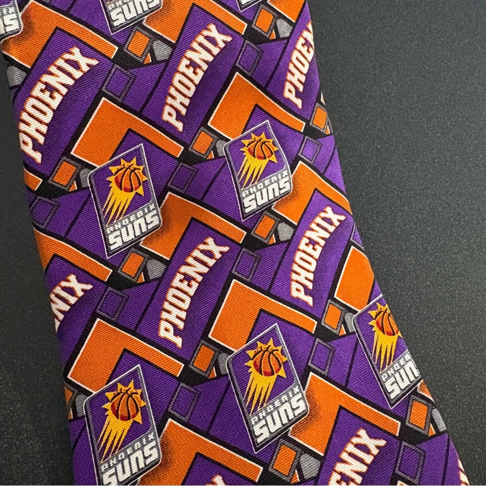 Phoenix Suns Tie NBA Basketball Team Mens Necktie Silk 4”‎ X 59” Purple Orange